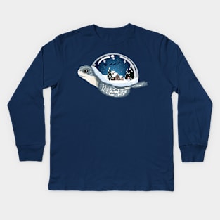 Turtle Snow Globe Kids Long Sleeve T-Shirt